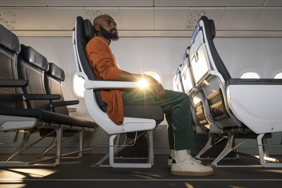 Pictured: Passenger in an  Alaska Airlines aircraft. The airline is an SAF investor with Twelve.