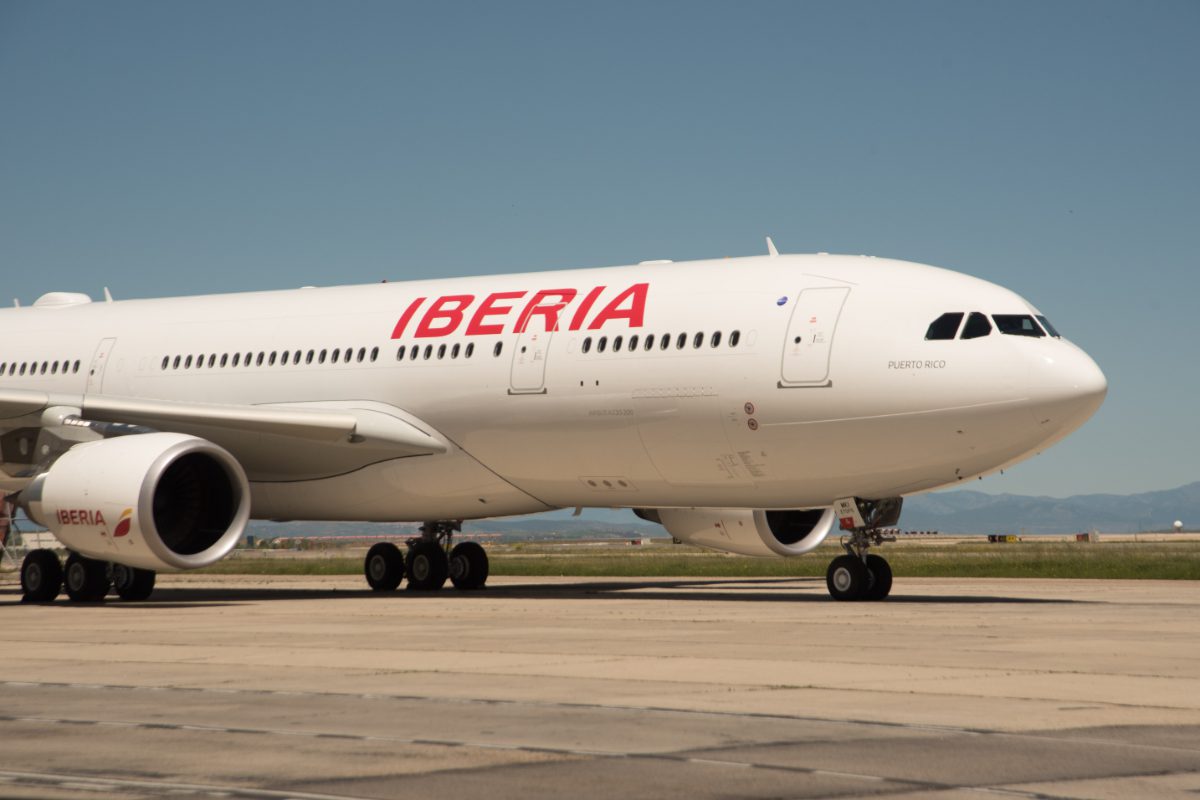 An Iberia plane on the tarmac in Barcelona. Source: Iberia.