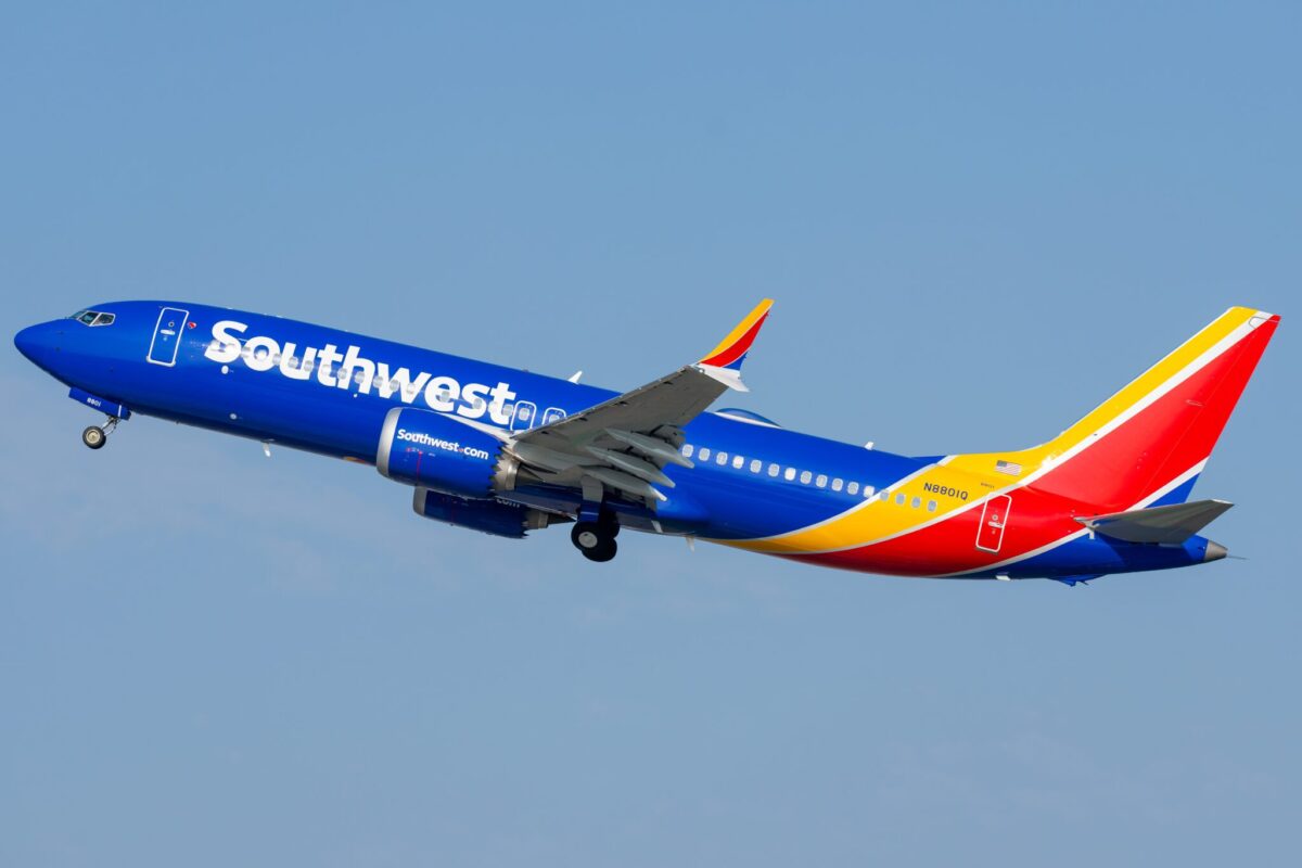 A Southwest Airlines Boeing 737 MAX 8.