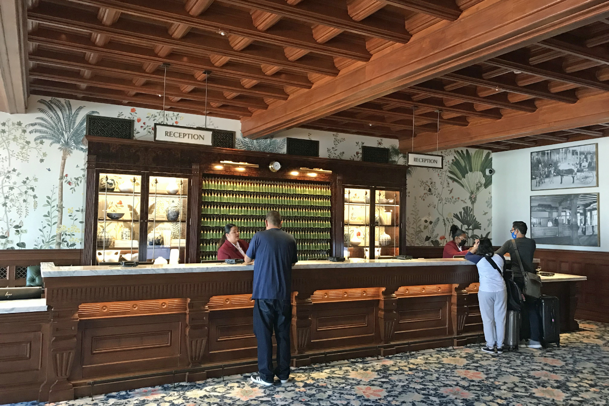 The lobby of the Hotel del Coronado in San Diego, California.