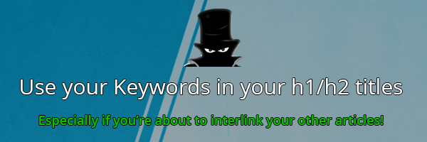Insert Keywords In Your Titles And Subtitles!