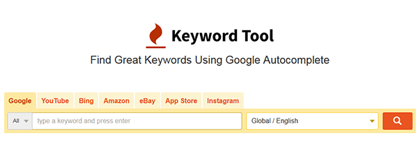 Use KeywordTool To Build Your Keyword List
